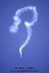 Aerial acrobatic manuevers over San Francisco Bay, California