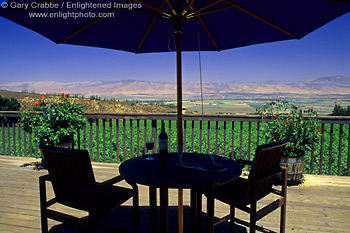 View from the deck of Hahn Estates / Smith & Hook Winery, Salinas Valley, Monterey County, California