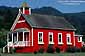 Old one-room schoolhouse at Stone Lagoon, Humboldt County, California