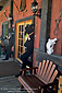 Rustic western decor at entrance to Tobin James Cellars, Paso Robles, San Luis Obispo County, California