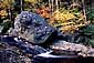 Fall Colors, Boulder, and Stream near Glen Ellis Falls, White Mountains, New Hampshire
