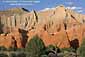 Eroded multi-colored sandstone cliffs at Kodachrome Basin State Park, Utah